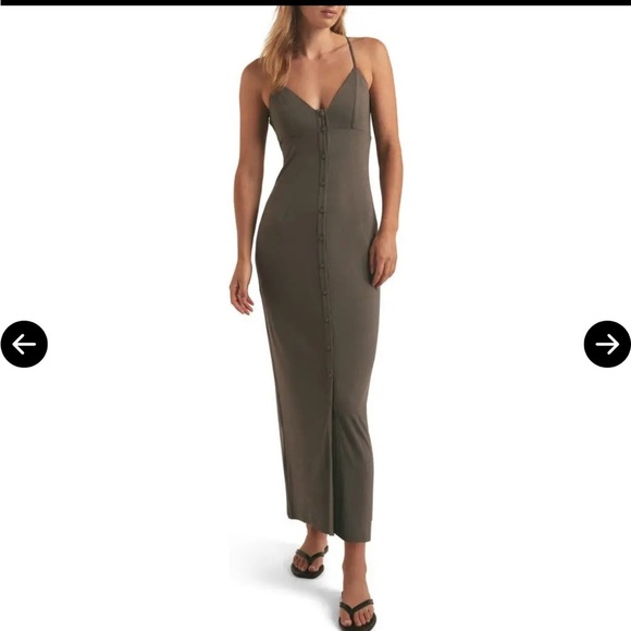 Favorite Daughter Into You Fitted Maxi Dress in Kalamata Olive Green size XS - Picture 14 of 14